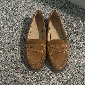 Jack Rogers Tan Suede Loafers